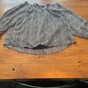 Women’s leopard print blue and white blouse xl